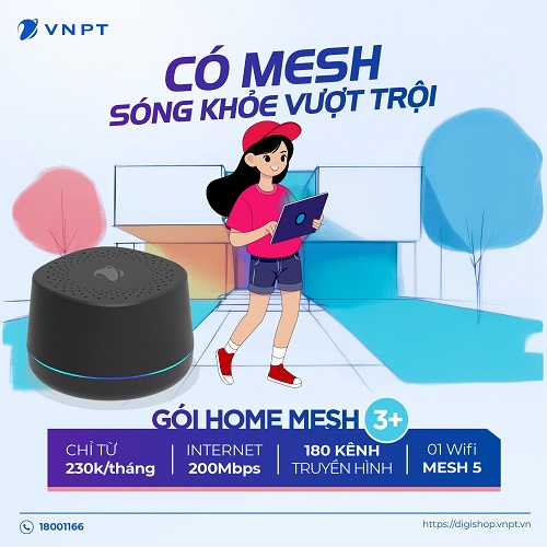 Trải nghiệm truyền hình MyTV kết hợp internet wifi mesh siêu tốc của VNPT