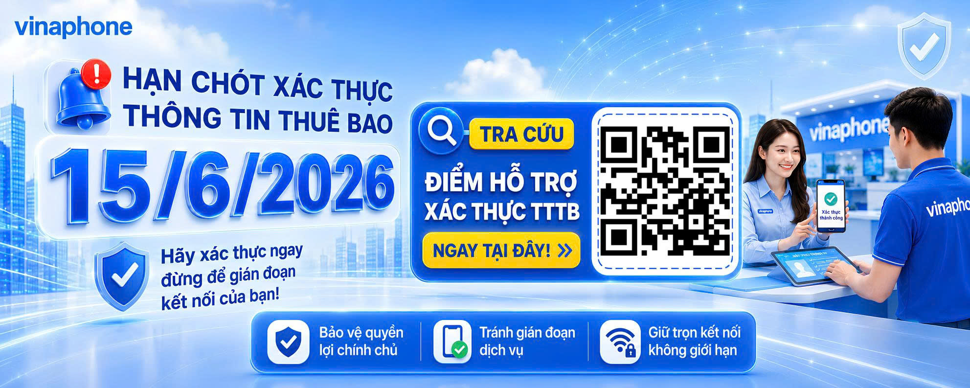 Thời hạn xác thực thông tin thuê bao sim Vinaphone