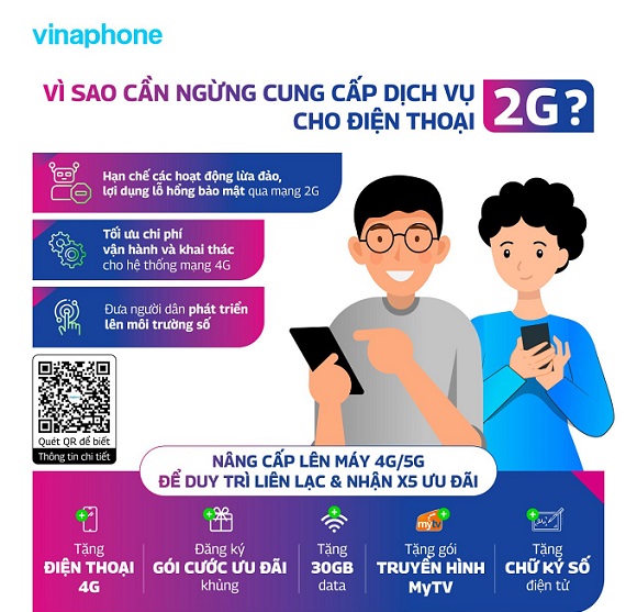 VinaPhone dành nhiều ưu đãi hấp dẫn cho thuê bao 2G nâng cấp