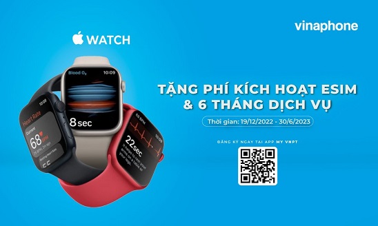 VinaPhone cung cấp dịch vụ eSIM trên Apple Watch