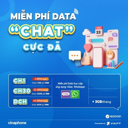 VinaPhone triển khai gói cước mới Data IP Chat