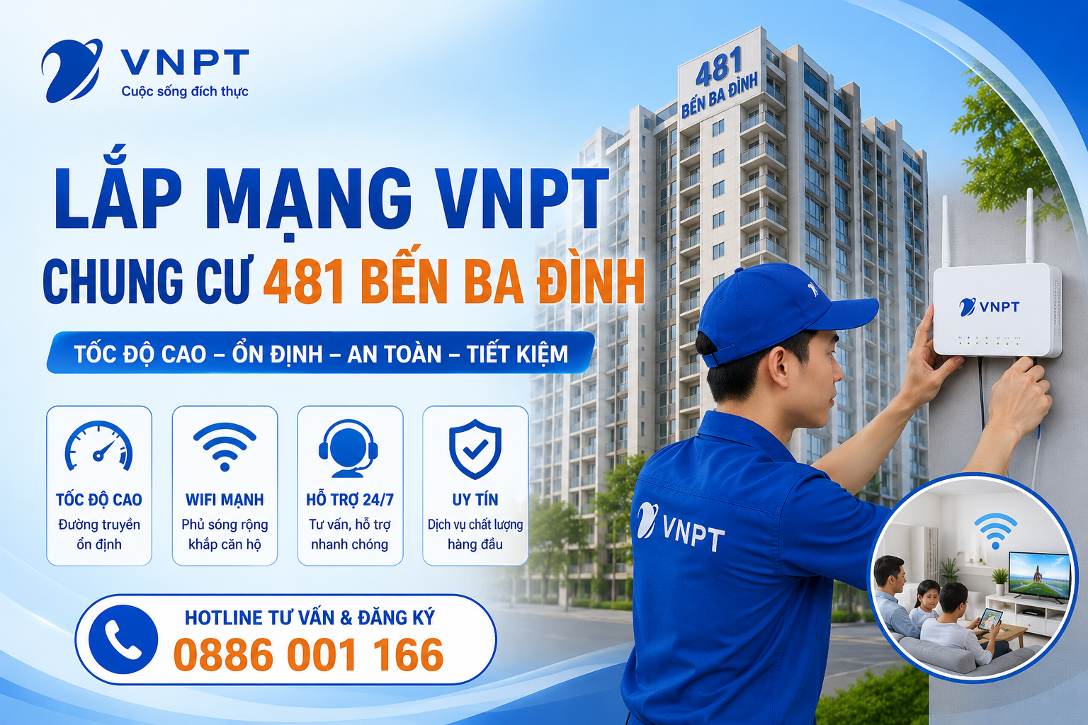 Bảng Giá Lắp Mạng VNPT Chung Cư 481 Bến Ba Đình Ưu Đãi Tháng 05/2026