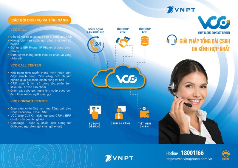 Các gói VCC - tính năng Tổng đài ảo VNPT
