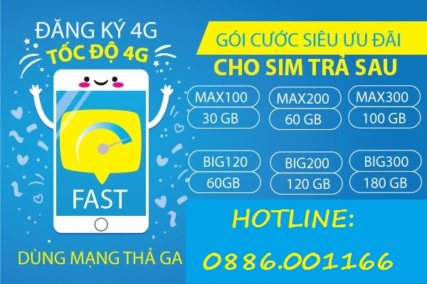 Gói Cước Data 4G Vinaphone Trả Sau Giá Rẻ