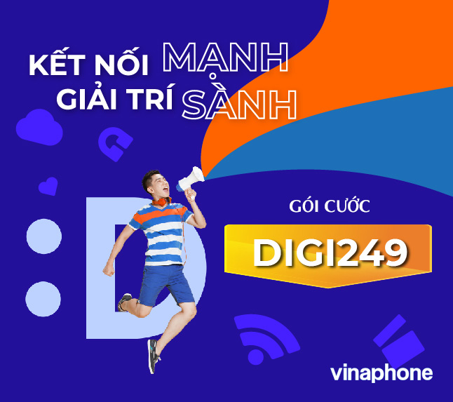 DIGI249 Gói 4G Vinaphone tích hợp truyền hình + thoai