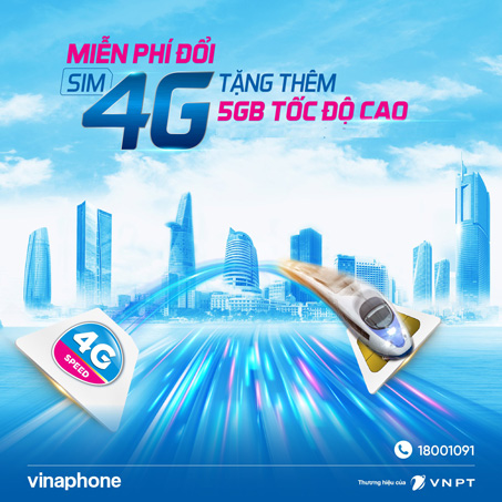 đổi sim 4G Vinaphone đến 31/03/2021 nhận ngay 5Gb data