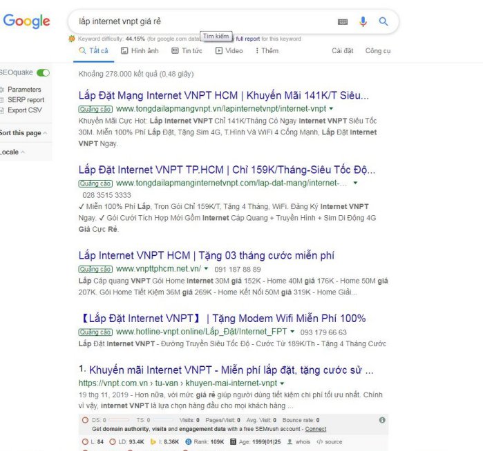 Quảng cáo Google Ads Search VNPT