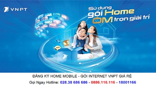 Lắp Internet Giá Rẻ Gói Home Mobile VNPT, Tặng 15Gb Data/Tháng