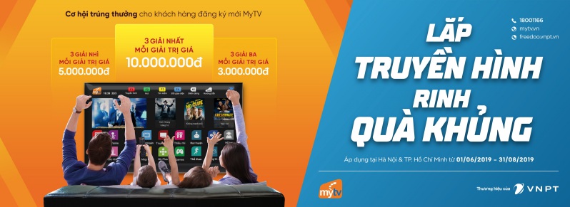Lắp truyền hình MyTV, nhận quà đến 10 triệu đồng và xem truyền hình 4K miễn phí