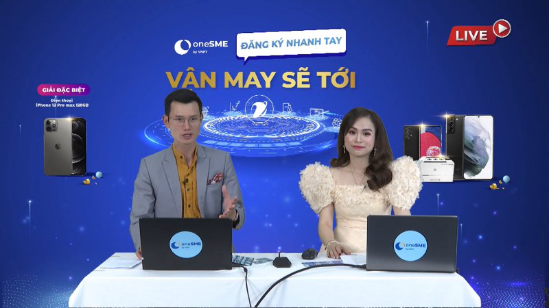 chương trình live tream trực tiếp bốc thăm trúng thưởng trương chình onesme đăng ký nhanh tay vận may sẽ đến từ VNPT