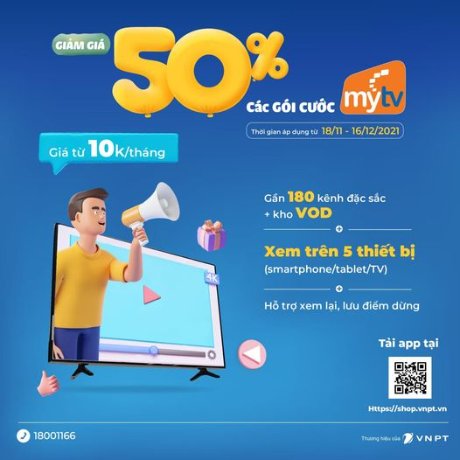 truyền hình Mytv giảm 50%