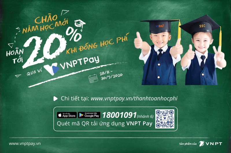 Hoàn Tiền 20% Học Phí SSC vnEdu Khi Thanh Toán Qua Ví VNPT Pay