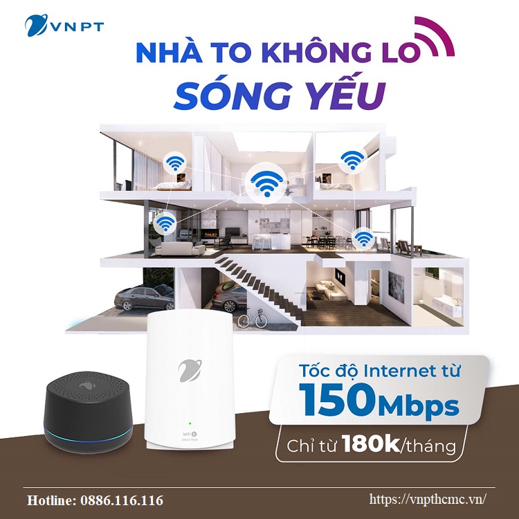 Lắp đặt wifi giá rẻ khuyến mại tết 2024 nhà to không lo sóng yếu cùng VNPT