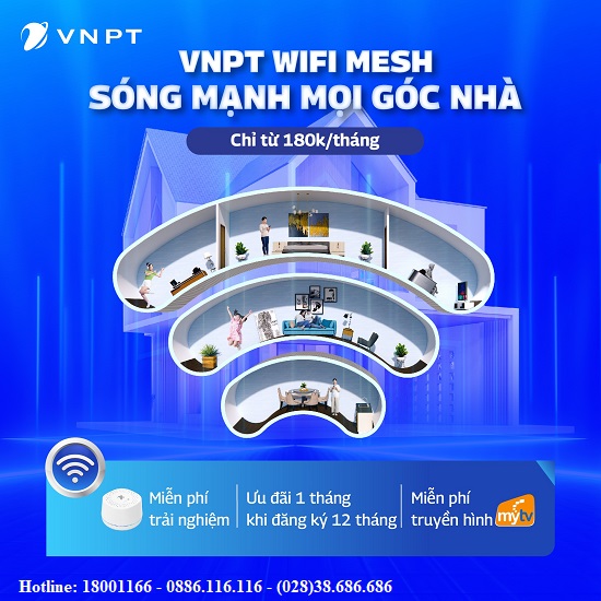 Thách thức mọi góc nhà với Wifi Mesh của VNPT